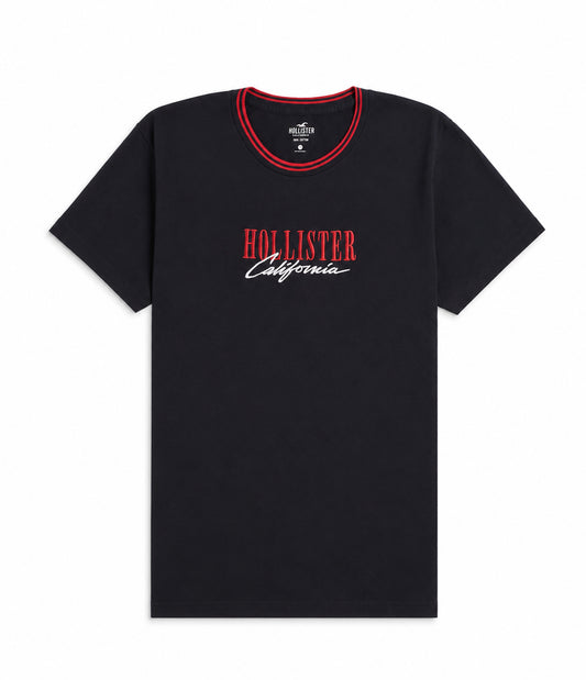 تيشيرت بأكمام قصيرة وطبعة جرافيك من Hollister قطن