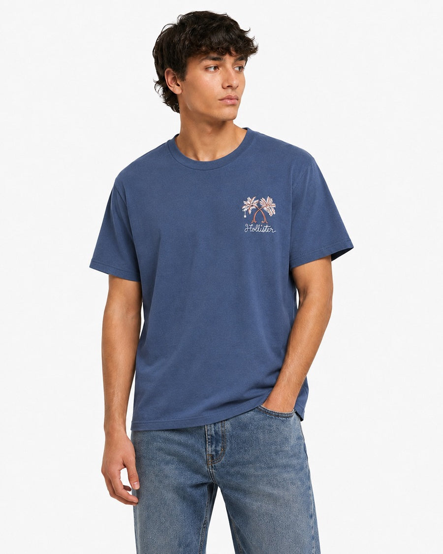 Hollister Graphic cotton Crew T-Shirt - Relaxed