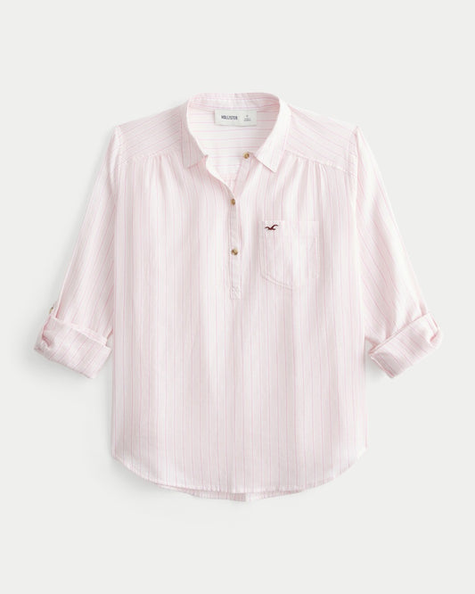 Hollister Easy popover cotton shirt