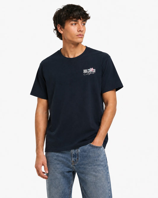 Hollister Graphic cotton Crew T-Shirt - Relaxed