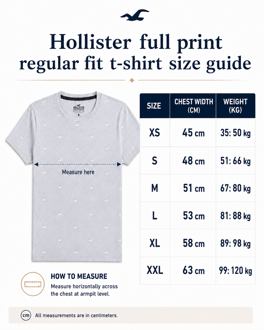 Regular fit Full Print Hollister T-Shirt