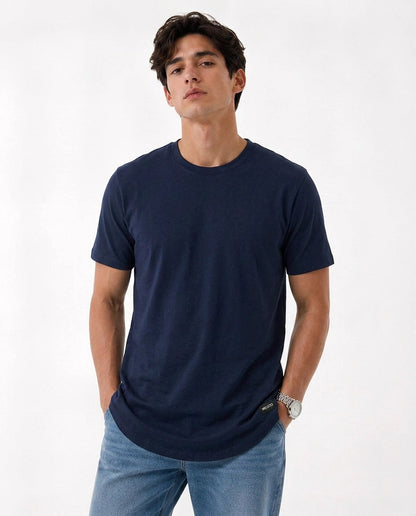 Hollister Longline Curved Hem T-Shirt