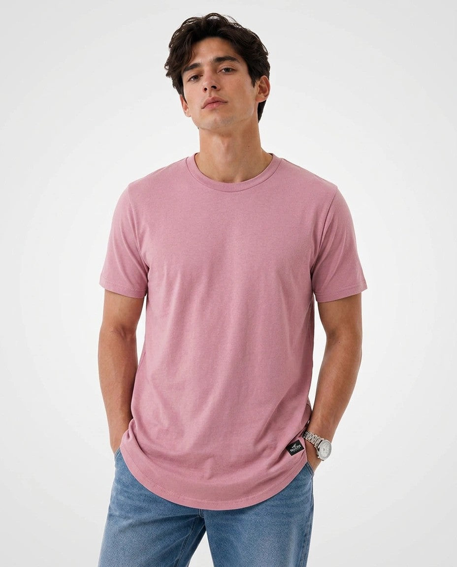 Hollister Longline Curved Hem T-Shirt