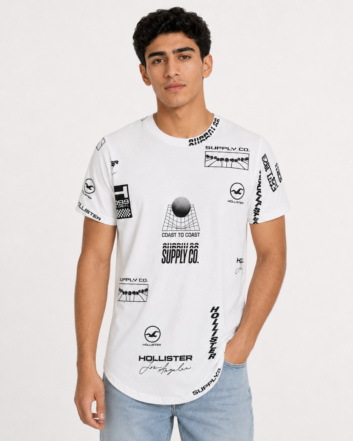 Hollister Graphic cotton Crew T-Shirt 