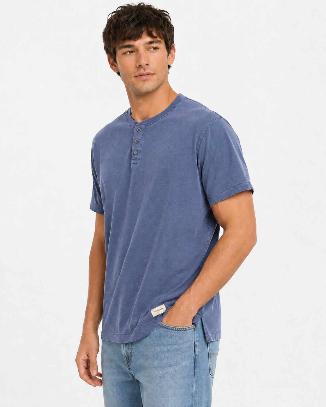 Hollister Henley basic T-shirt - Relaxed
