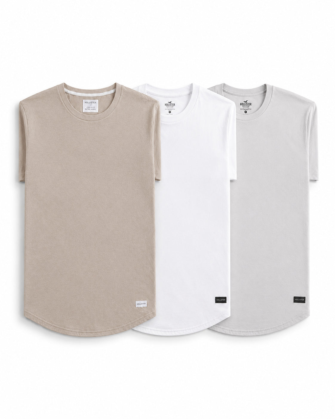 Hollister Curved Hem T-Shirt - Pack of 3